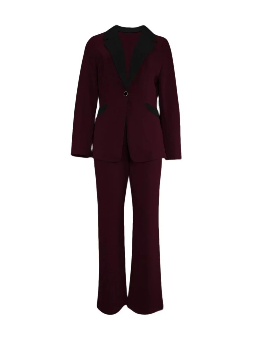 Spoils Me Wine Red Blazer & Pants Suit Set Size M Office Wear New Sealed